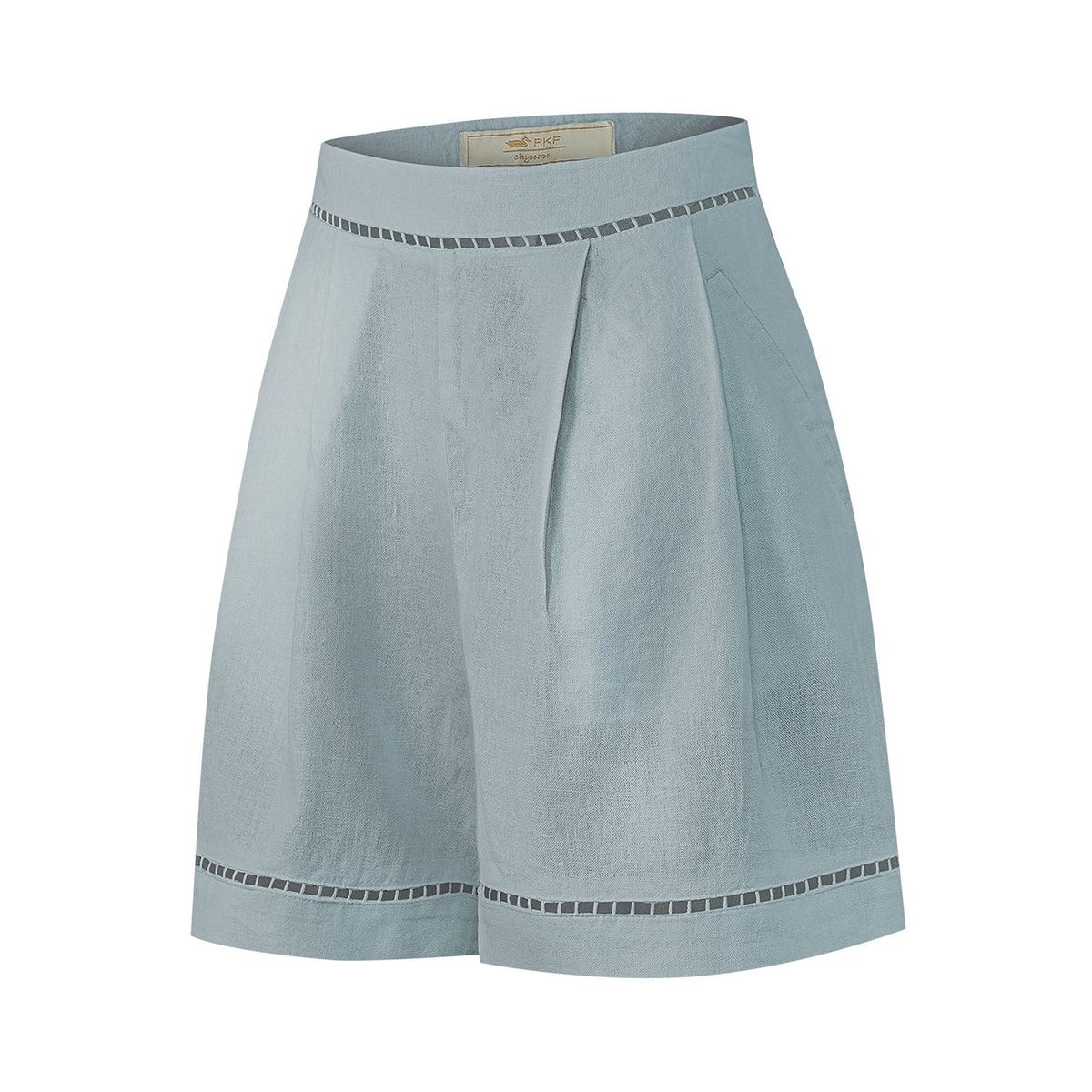 ROCKFORD - Short Lino Orgánico Mujer Andes Gris ROCKFORD
