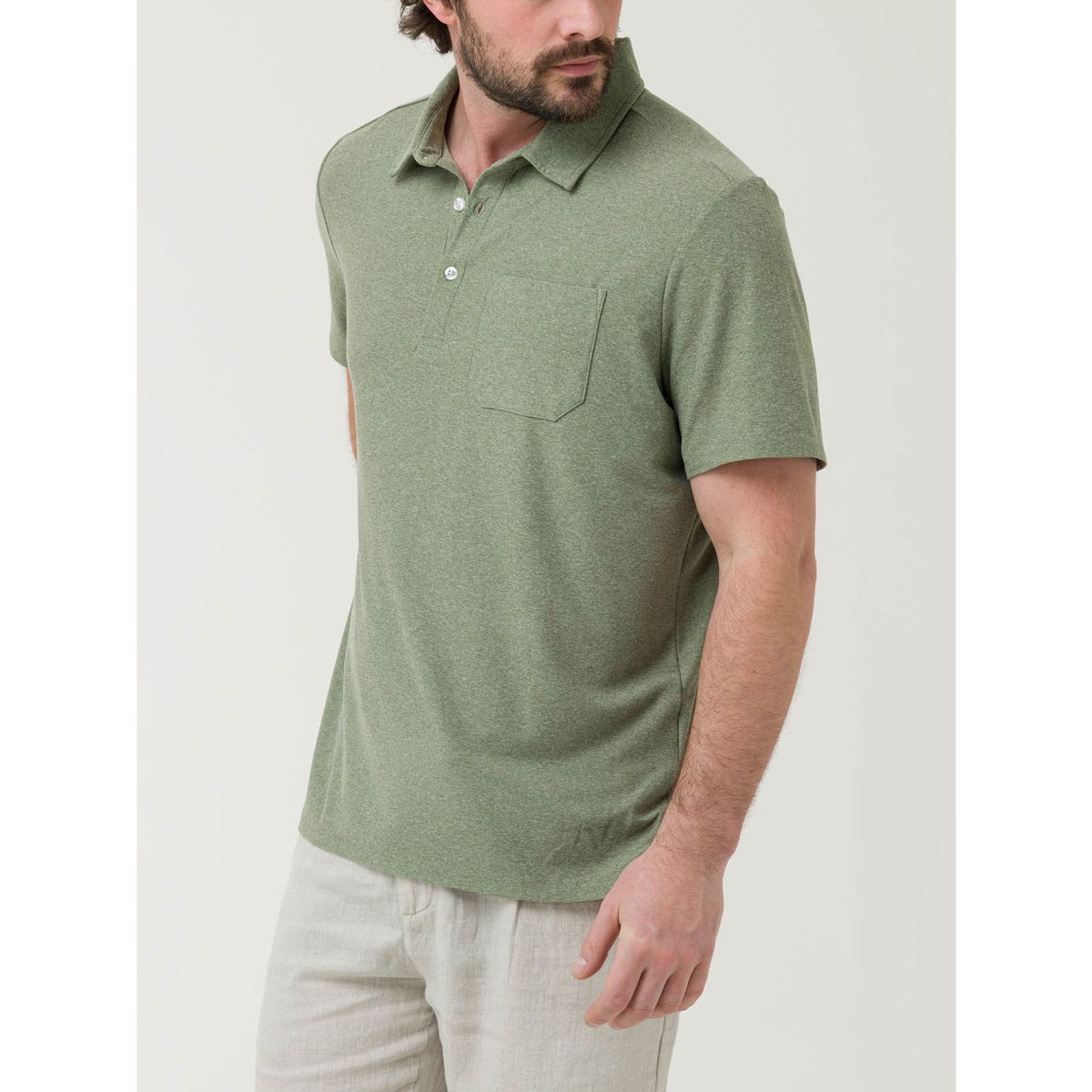 ROCKFORD - Polera Fibras Recicladas Hombre Trento Verde ROCKFORD
