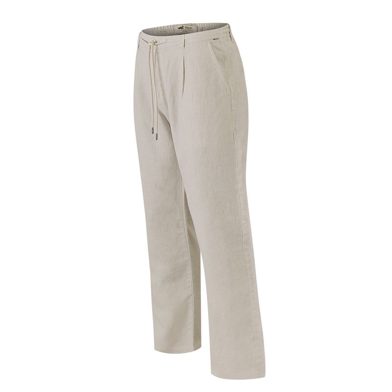 ROCKFORD - Pantalón Lino Orgánico Hombre Capri Café ROCKFORD