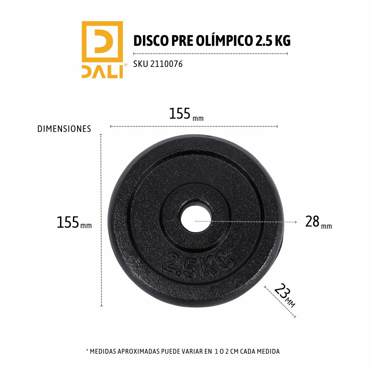 DALI - Disco pre olímpico 2,5 kg