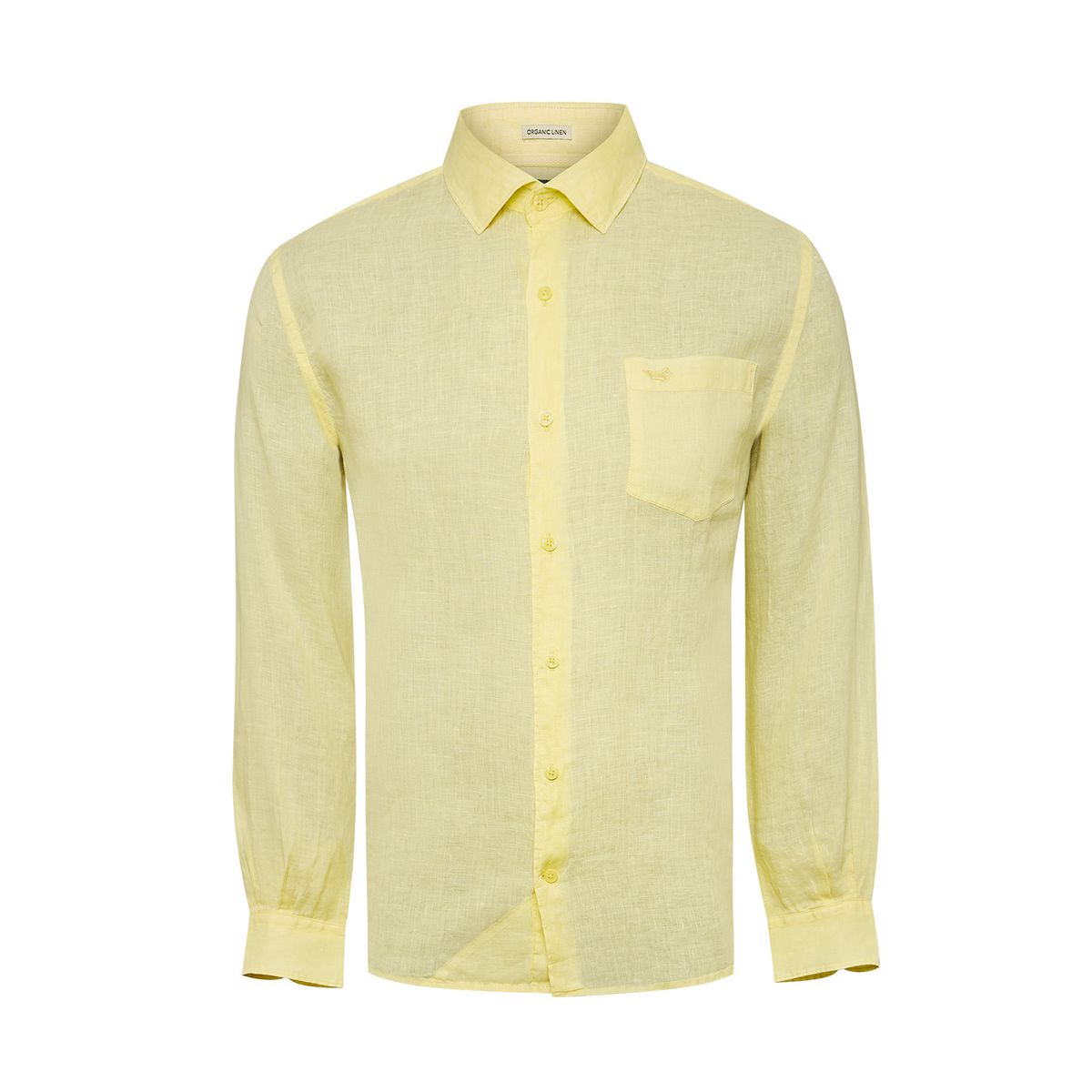 ROCKFORD - Camisa Lino Orgánico Hombre Linjer Amarillo ROCKFORD