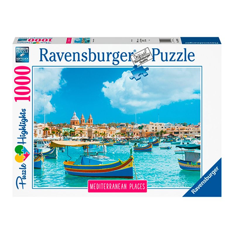 RAVENSBURGER - Puzzle Malta Mediterránea - 1000 Piezas Ravensburger