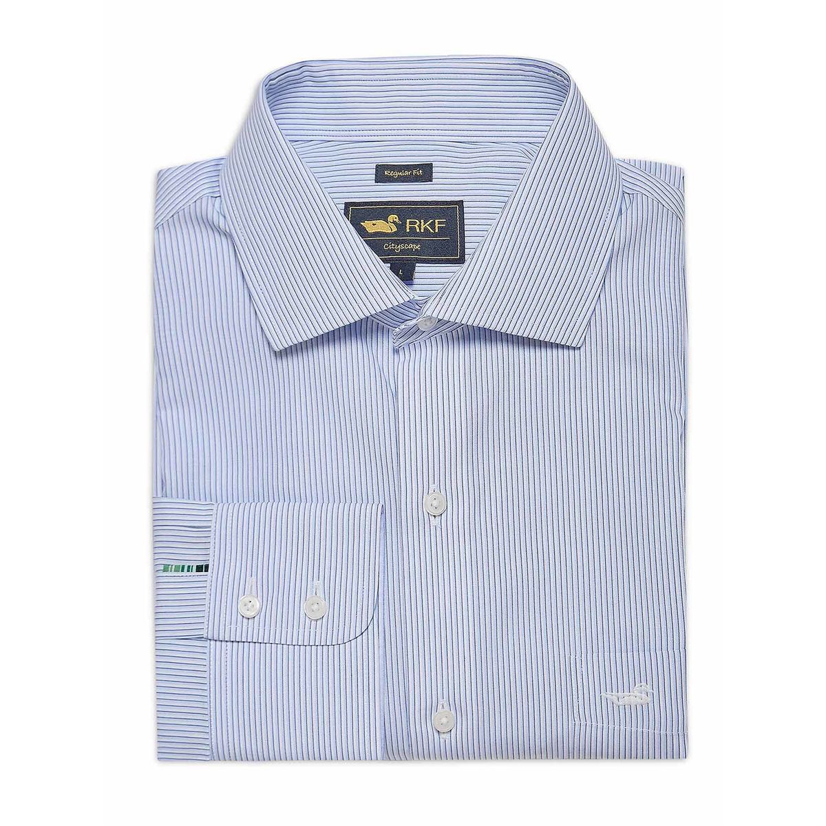 ROCKFORD - Camisa Algodón Libre de Arrugas Hombre Azul ROCKFORD