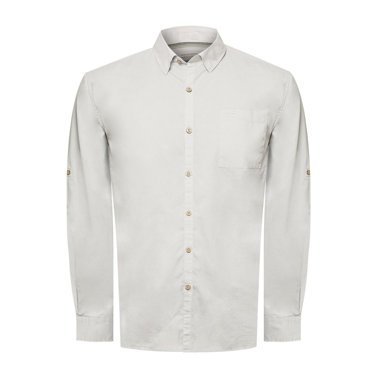 ROCKFORD - Camisa Algodón Orgánico Hombre Galiton Gris ROCKFORD