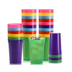 PASTELERIUS - 24 Vasos Plasticos Reutilizables Vasos Plasticos Vasos 450ml