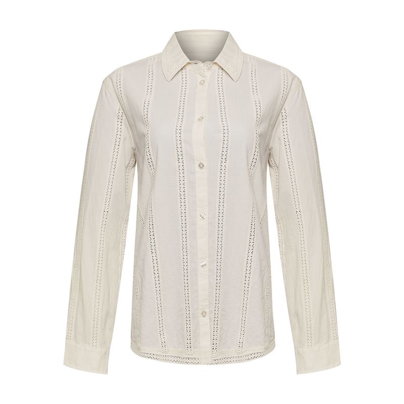 ROCKFORD - Blusa Algodón Orgánico Mujer Zambor Blanco ROCKFORD