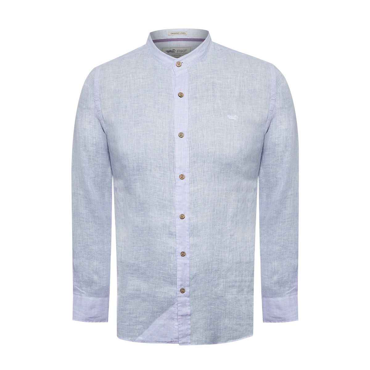 ROCKFORD - Camisa Lino Orgánico Hombre Linenmao Celeste ROCKFORD