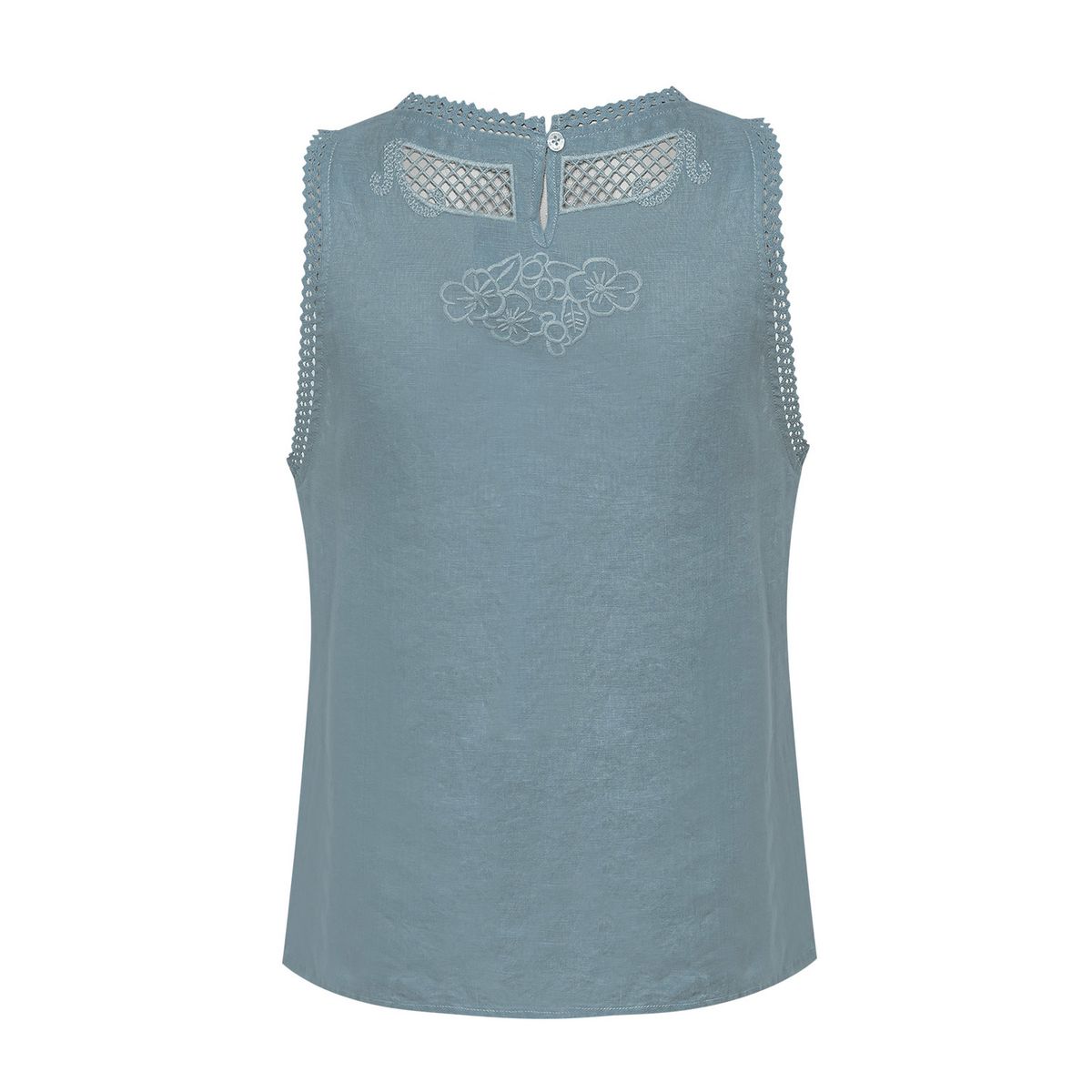 ROCKFORD - Blusa Lino Orgánico Mujer Cleep Gris ROCKFORD