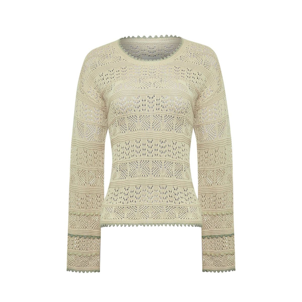 ROCKFORD - Sweater Algodón Mujer Dindo Beige ROCKFORD