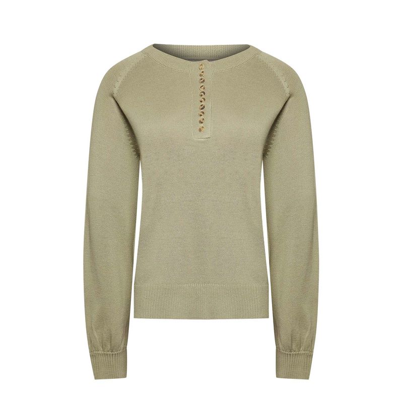 ROCKFORD - Sweater Mujer Omaha Verde Claro ROCKFORD