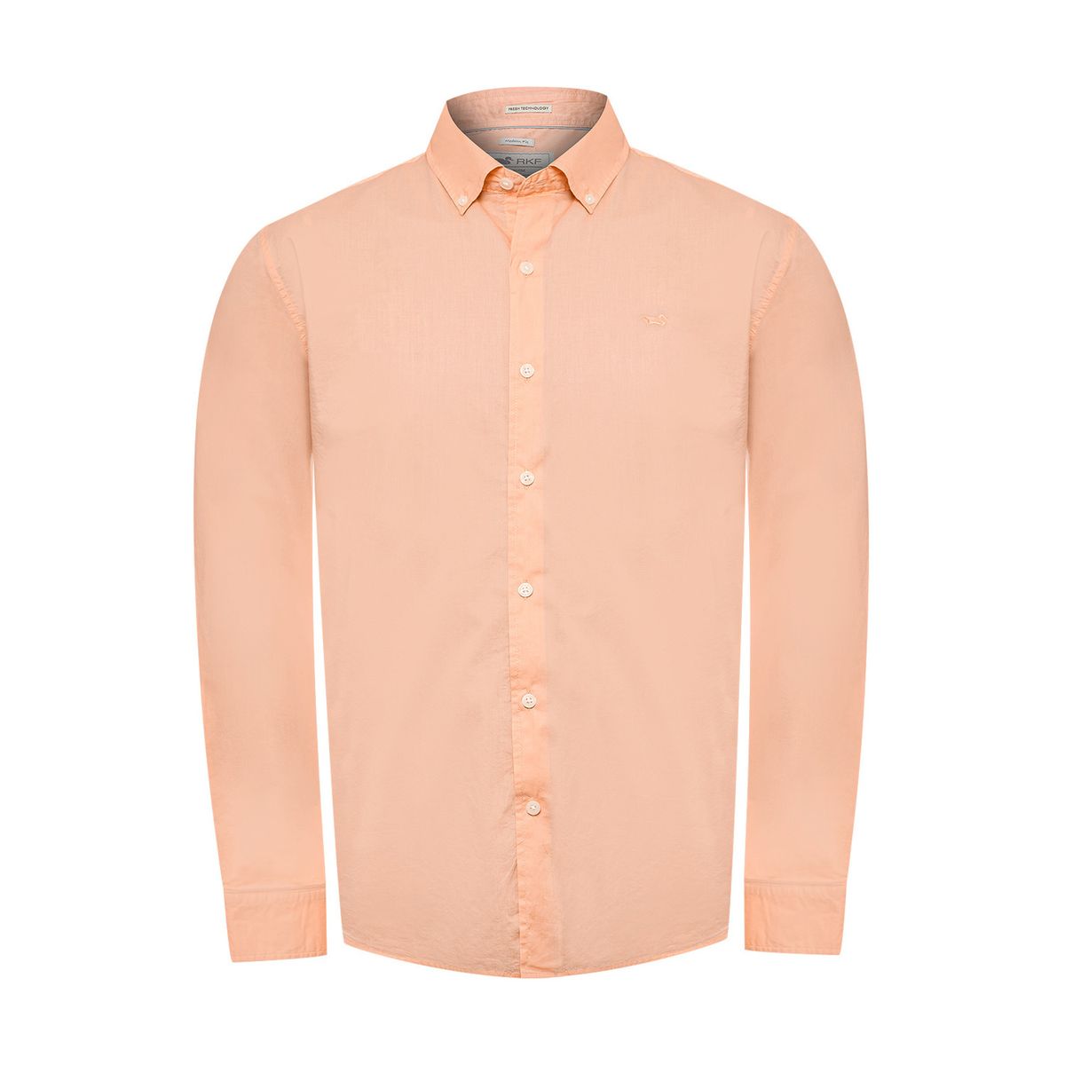 ROCKFORD - Camisa Algodón Orgánico Hombre Soft Naranjo ROCKFORD