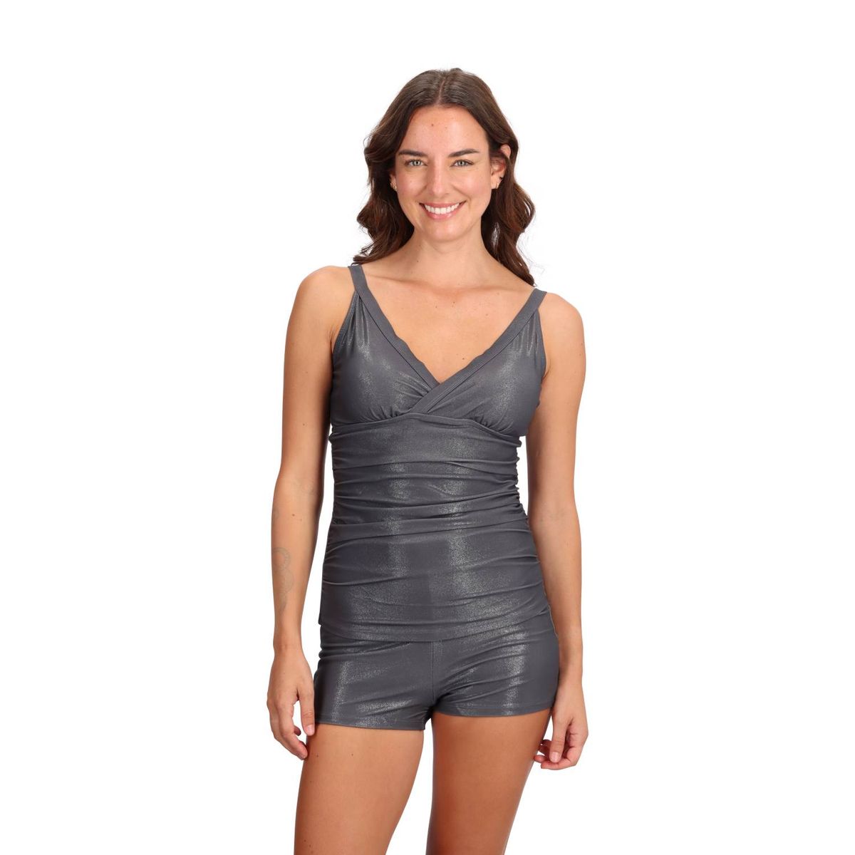 CAFFARENA - Tankini Pantaleta Reductor Gris Caffarena