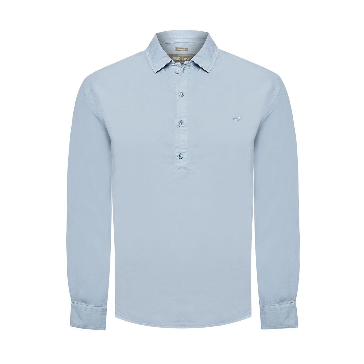 ROCKFORD - Camisa Tencel Hombre Tencelhalf Azul ROCKFORD