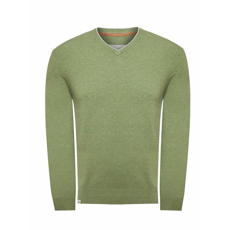 ROCKFORD - Sweater Fibras Recicladas Hombre Angriv Verde ROCKFORD