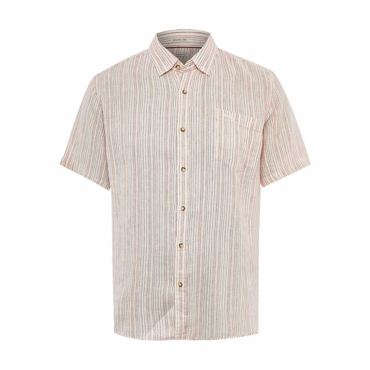 ROCKFORD - Camisa Lino Orgánico Hombre Brisa Rojo ROCKFORD