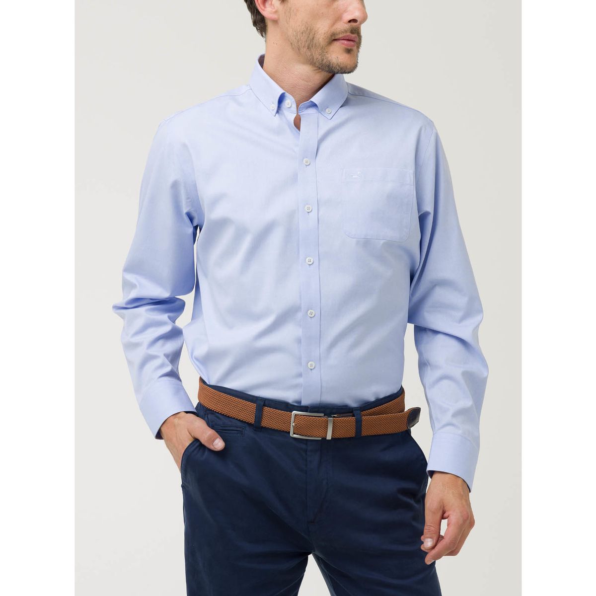 ROCKFORD - Camisa Algodón Hombre Farifax Azul ROCKFORD