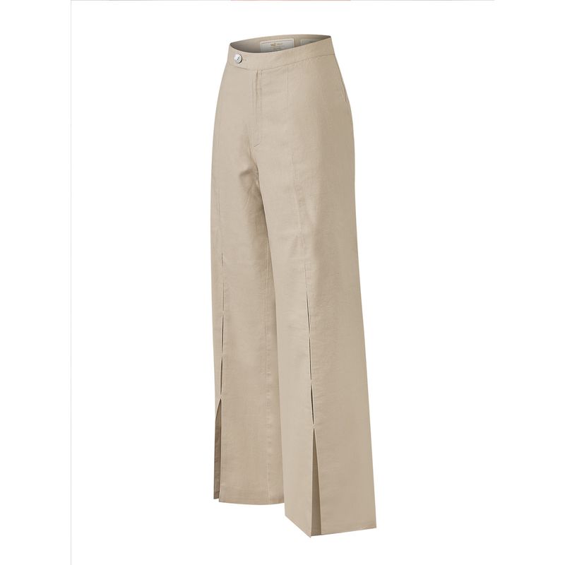 ROCKFORD - Pantalón Lino Orgánico Mujer Loch Beige ROCKFORD