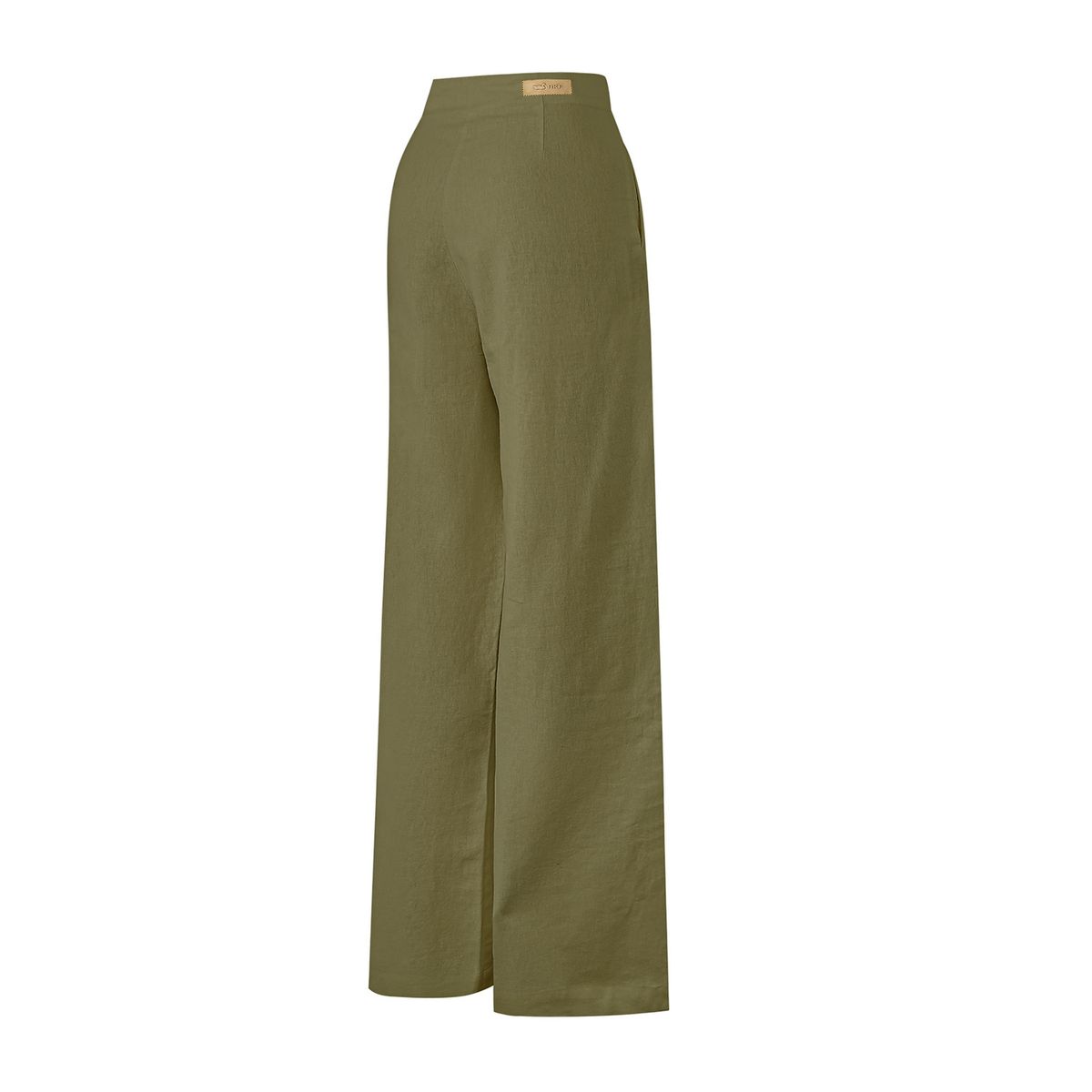 ROCKFORD - Pantalón Lino Orgánico Mujer Danubio Verde ROCKFORD