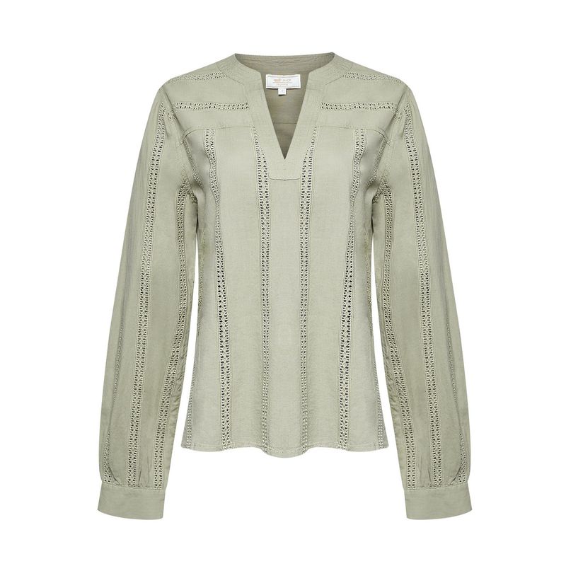 ROCKFORD - Blusa Algodón Orgánico Mujer Lunko Verde ROCKFORD