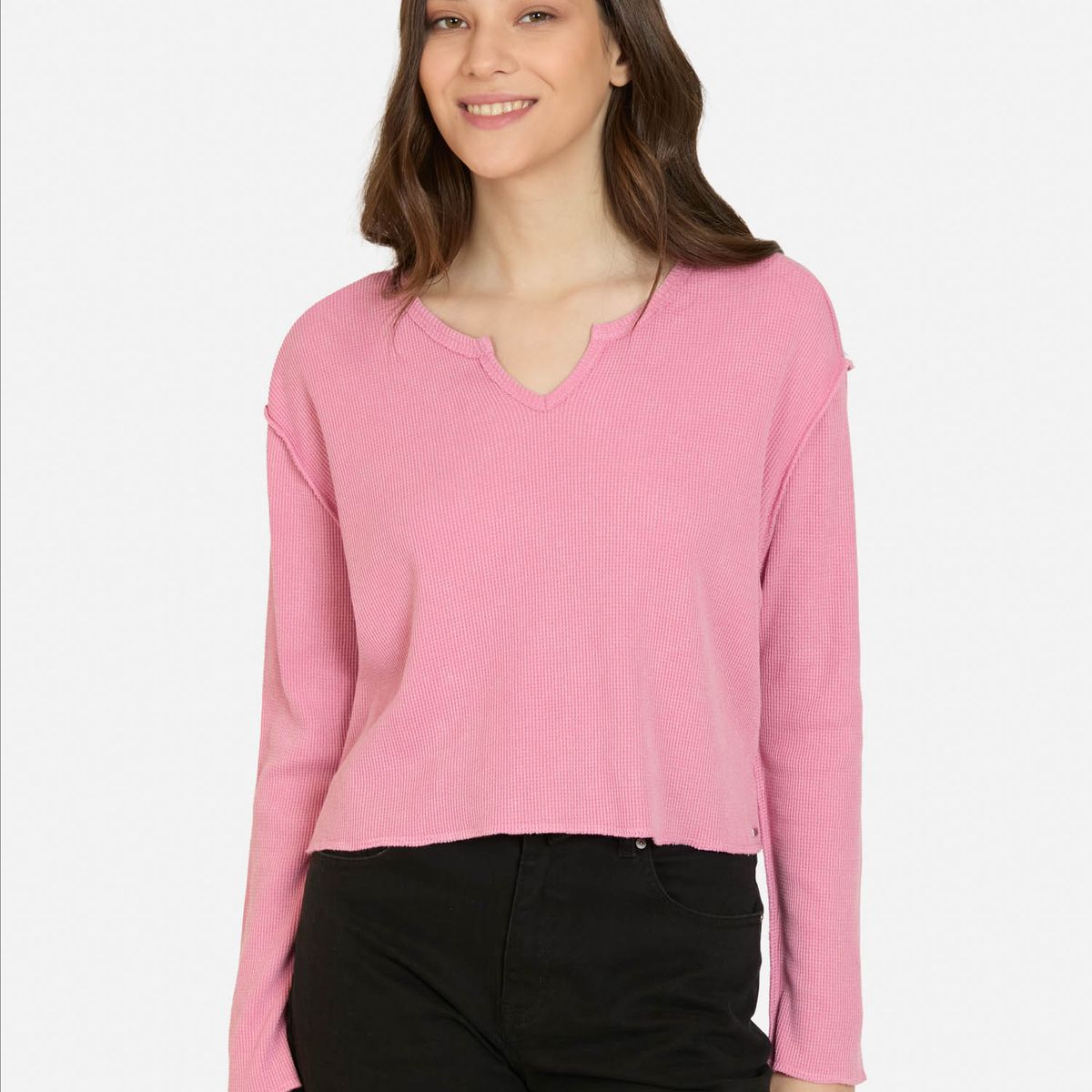 RIP CURL - Polera ML Bluetide Rosado Mujer Rip Curl - Rosa