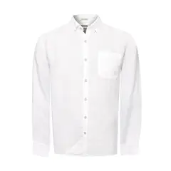 ROCKFORD - Camisa Lino Orgánico Hombre Linentex Blanco