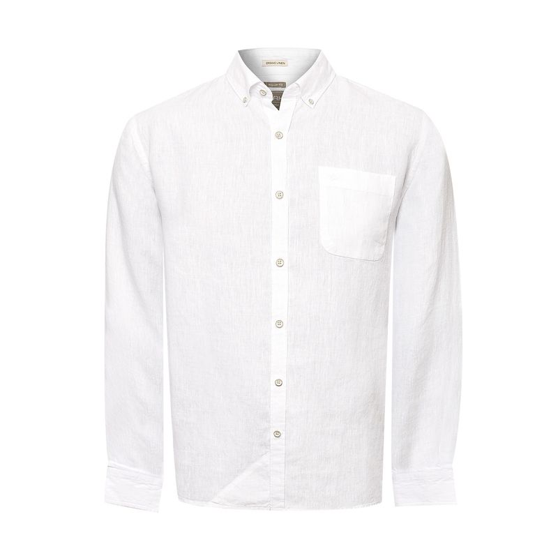 ROCKFORD - Camisa Lino Orgánico Hombre Linentex Blanco ROCKFORD