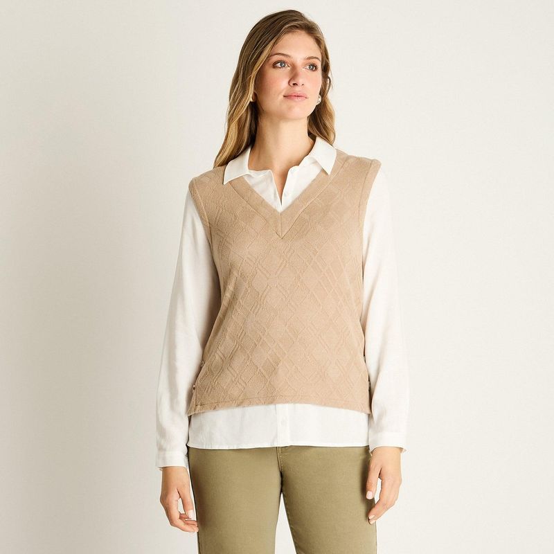 LORENZO DI PONTTI - Polera Camel con Look en Capas