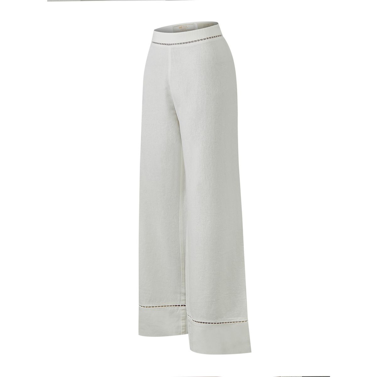 ROCKFORD - Pantalón Lino Orgánico Mujer Mekong Blanco ROCKFORD