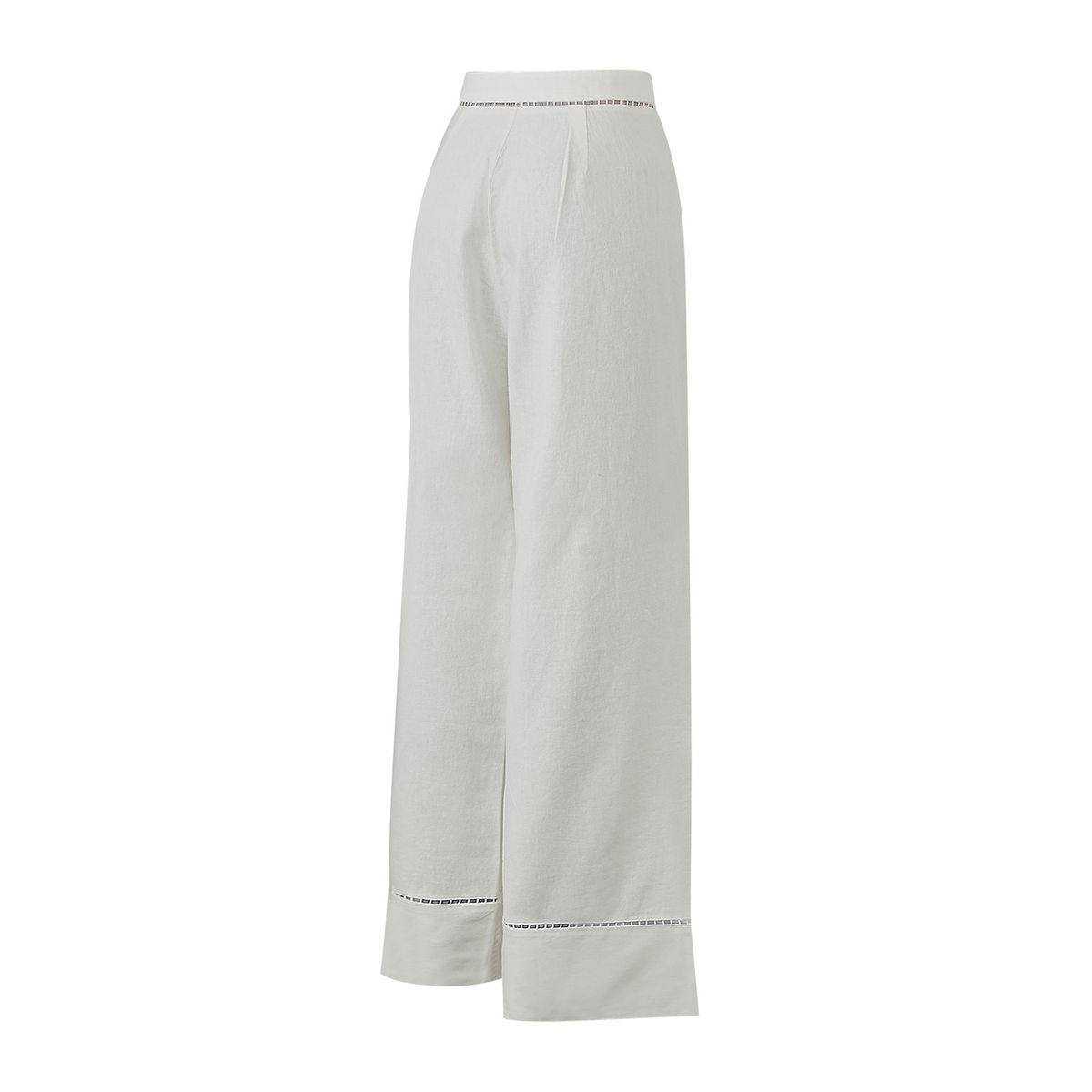 ROCKFORD - Pantalón Lino Orgánico Mujer Mekong Blanco ROCKFORD