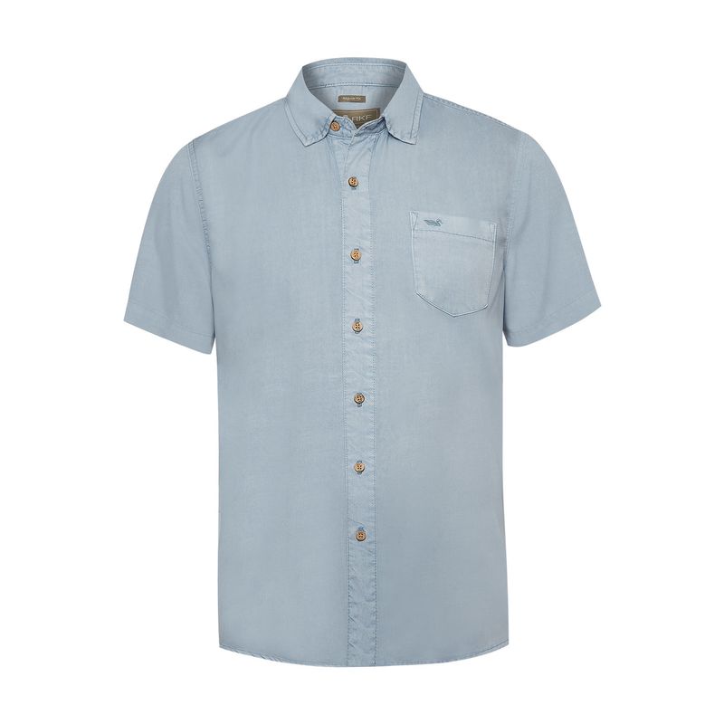 ROCKFORD - Camisa Tencel Hombre Azul Claro ROCKFORD