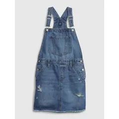 GAP - Vestido Niña Jardinera Denim Azul