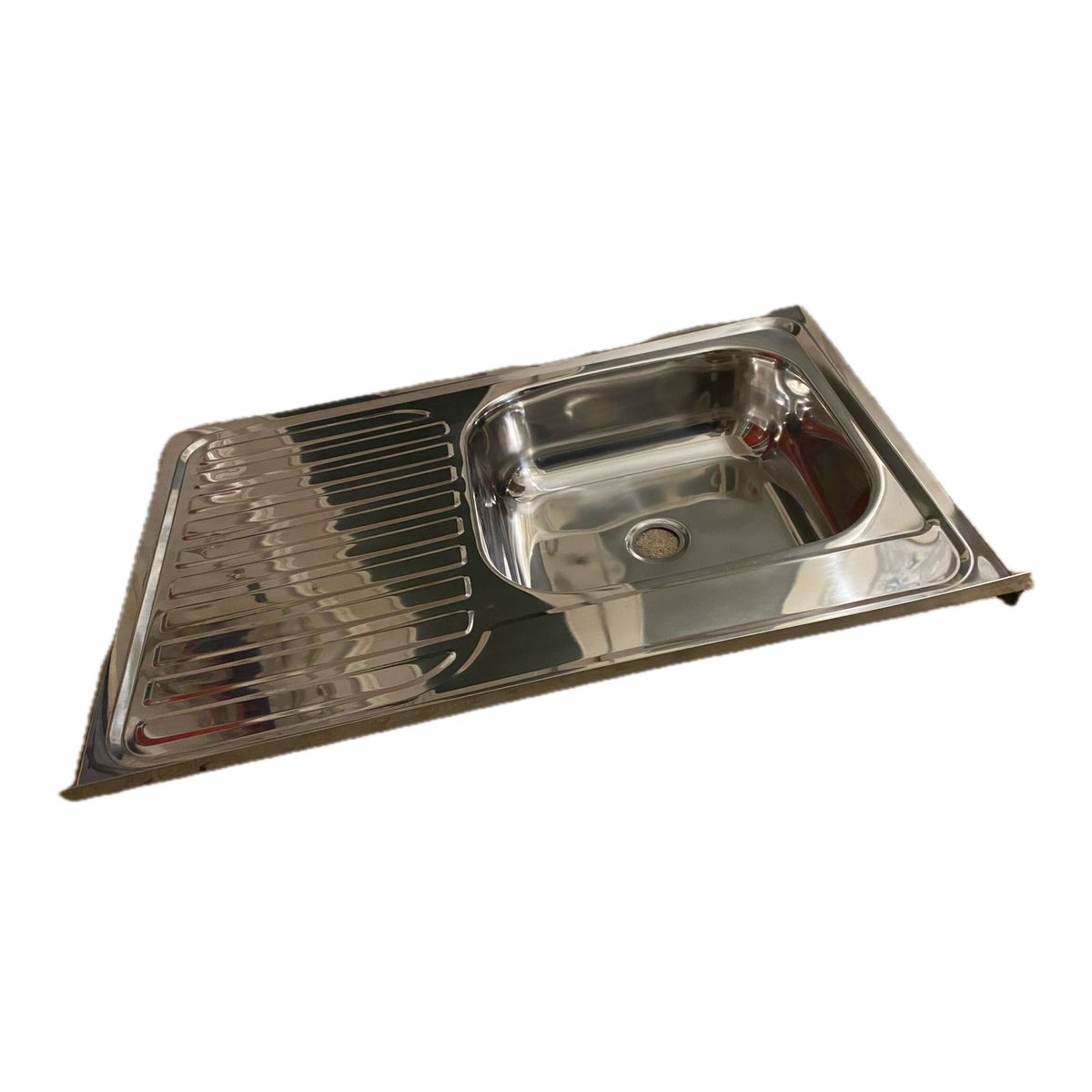 DUNE - Lavaplatos Sobreponer con sifón y desagüe escurridor Derecho 800x500