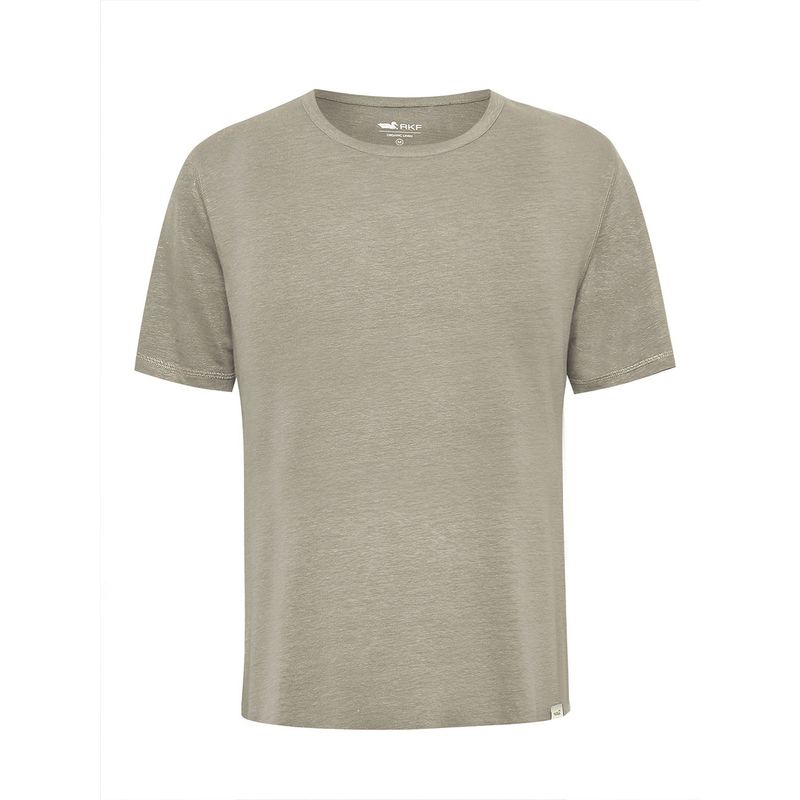 ROCKFORD - Polera Lino Orgánico Hombre Linen Gris ROCKFORD