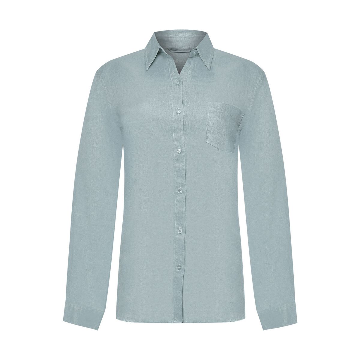 ROCKFORD - Blusa Lino Orgánico Mujer Lirio Celeste ROCKFORD