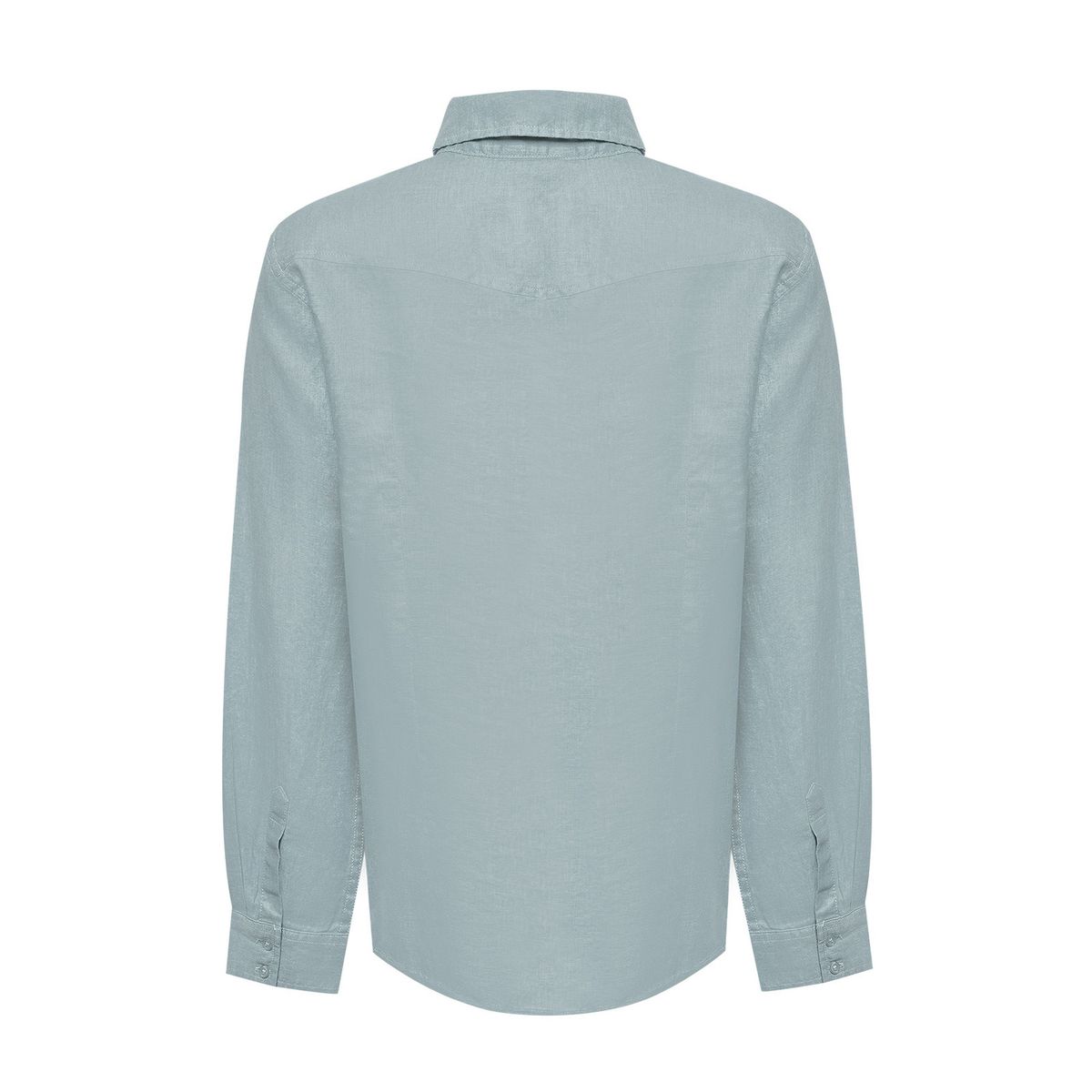 ROCKFORD - Blusa Lino Orgánico Mujer Lirio Celeste ROCKFORD