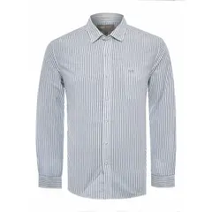 ROCKFORD - Camisa Algodón Orgánico Hombre Raya Azul