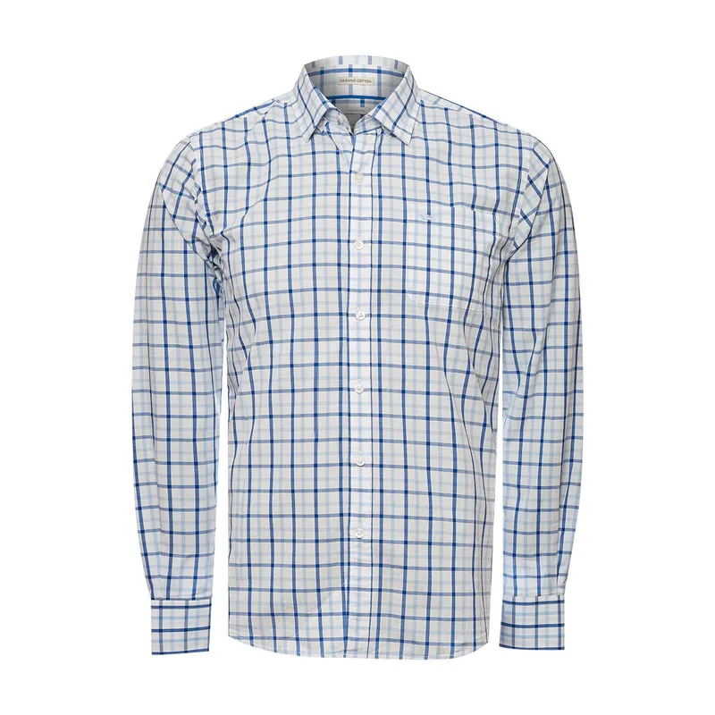 ROCKFORD - Camisa Algodón Org Hombre Lighter Celeste ROCKFORD