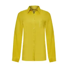 ROCKFORD - Blusa Lino Orgánico Mujer Lirio Amarillo