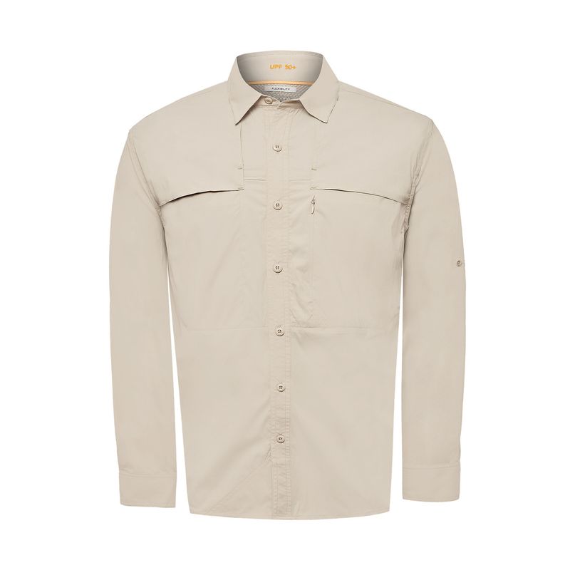 ROCKFORD - Camisa UPF 50+ Hombre Chungara Café ROCKFORD