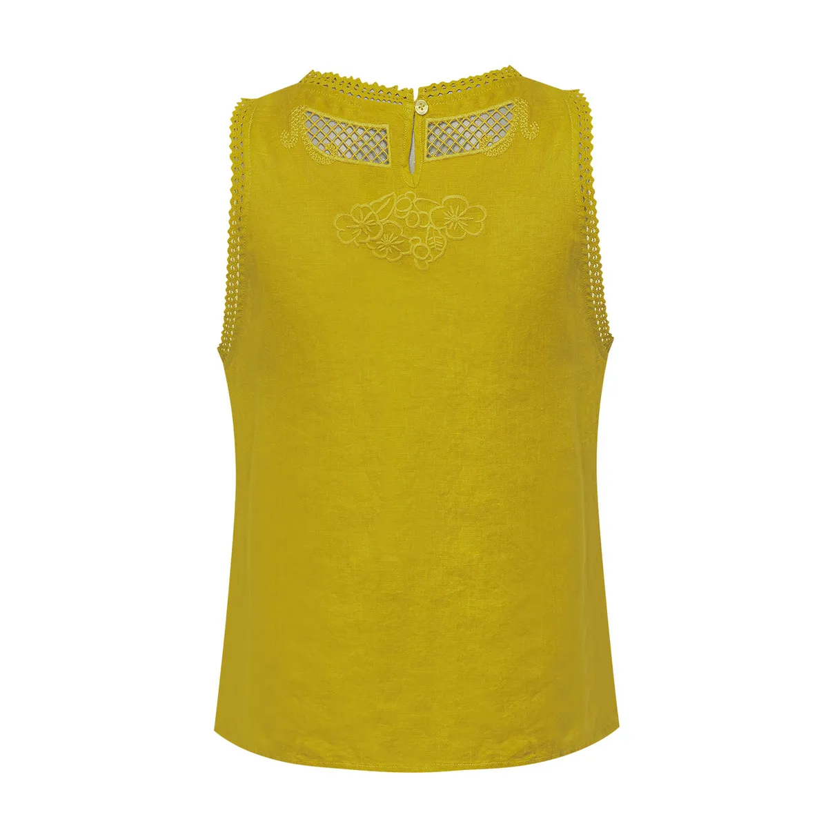 ROCKFORD - Blusa Lino Orgánico Mujer Cleep Amarillo ROCKFORD