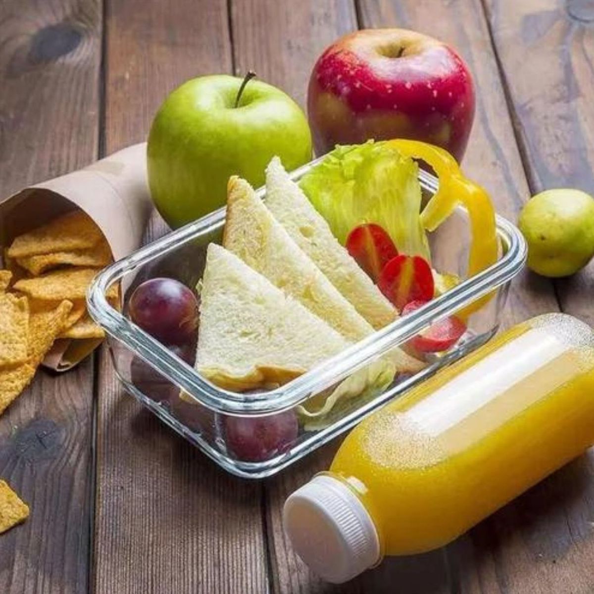 ALLEGRA - Set 3 Contenedores Tapers Hermeticos De Vidrio Allegra