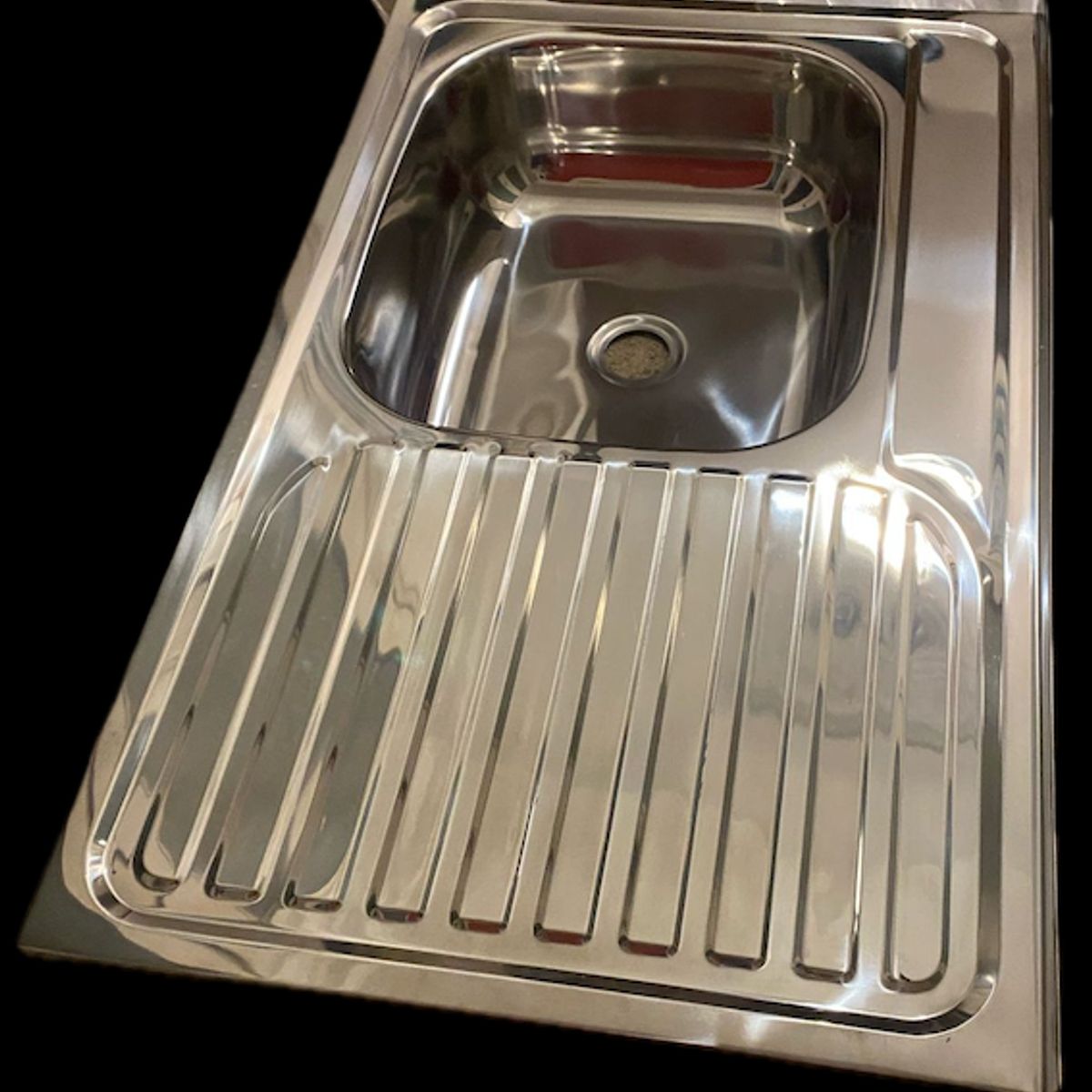 DUNE - Lavaplato Sobreponer con sifón y desagüe escurridor Izquierdo 800x500