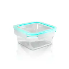GLASSLOCK - Contenedor De Vidrio Hermetico Cuadrado 490mL