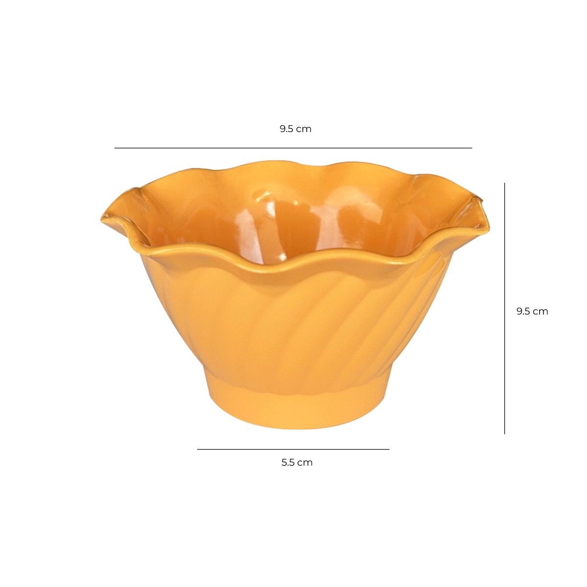 GENERICO - Set de 6 Pocillo Remolino Amarillo 150 cc