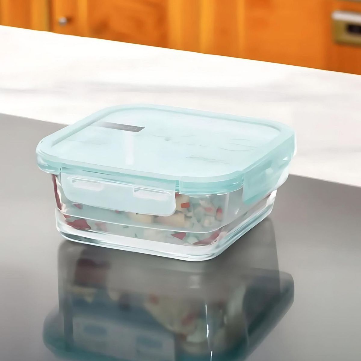 ALLEGRA - Set 3 Contenedores Tapers Herméticos De Vidrio Allegra