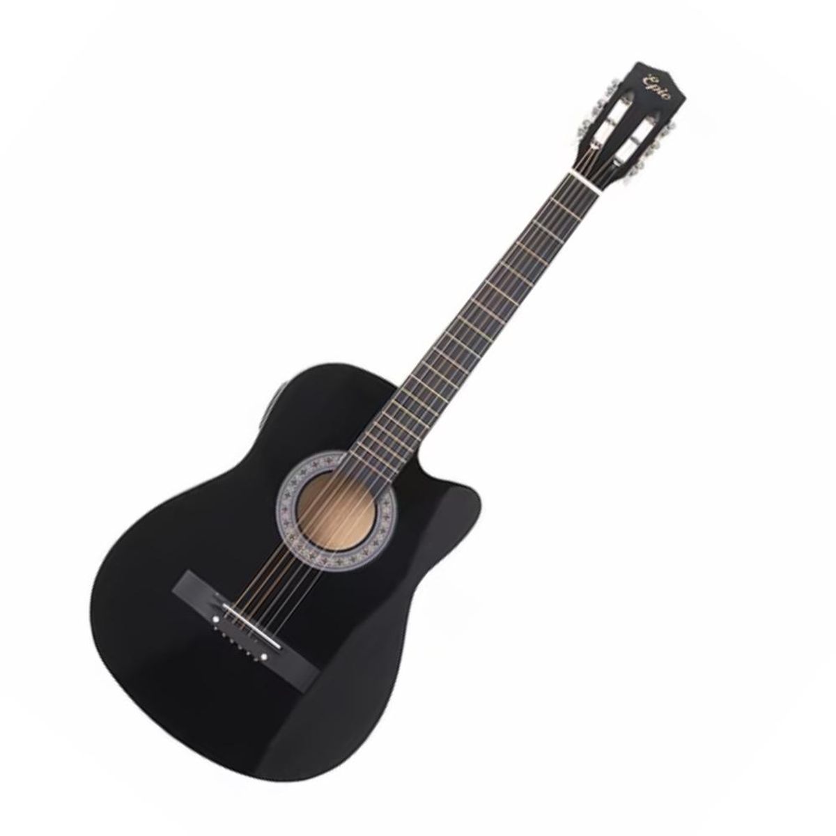 EPIC - Guitarra Electroacustica Epic 38 Pulgadas Negra + Funda