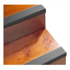 DVP - Nariz De Grada Escalera Pvc 37x37mm 3mts Gris Oscuro
