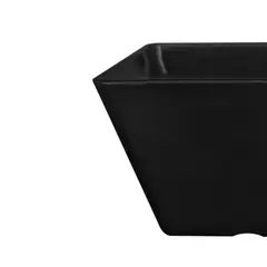 GENERICO - Set Pocillo Cónico Cuadrado Negro 11 Cm