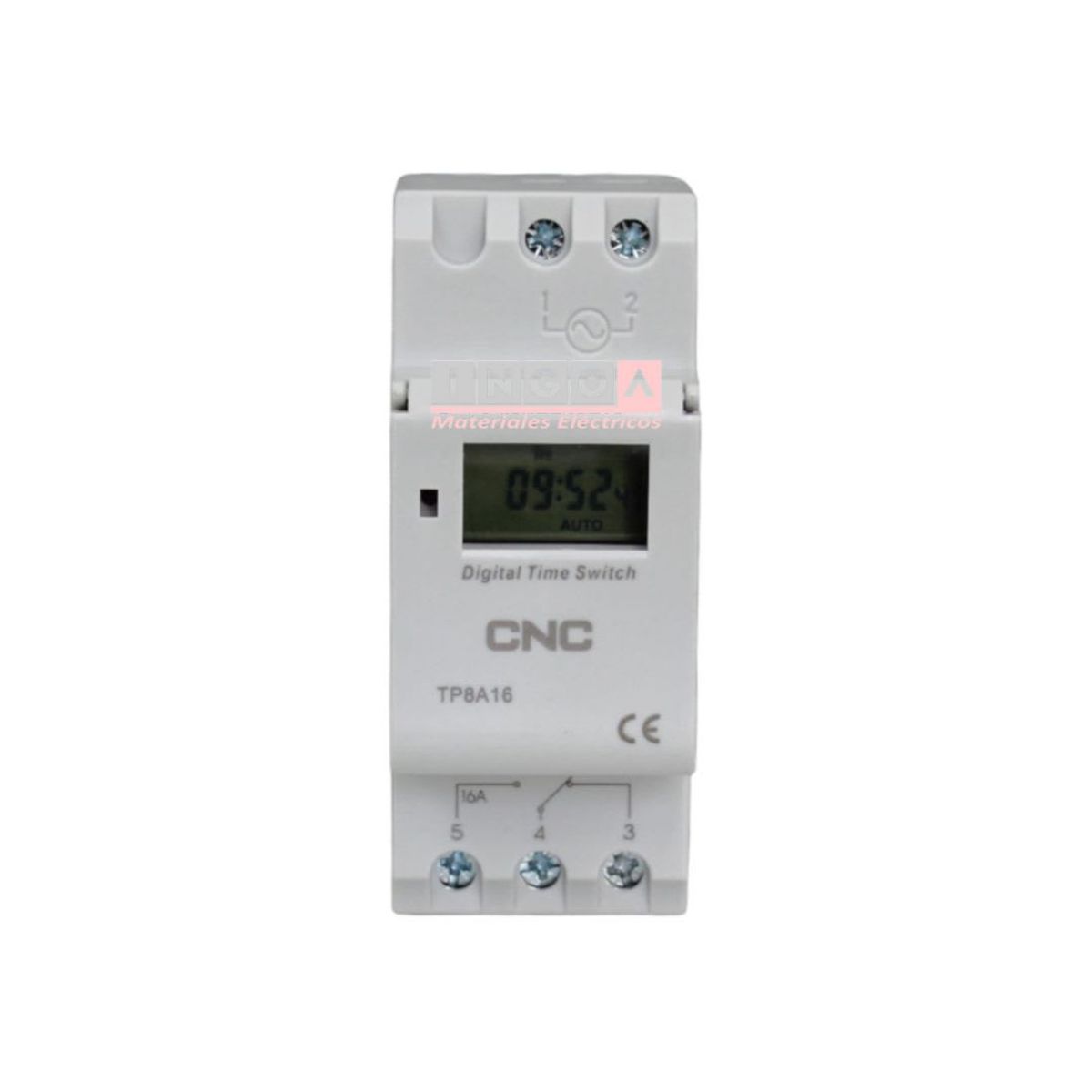GENERICO - Timer Interruptor Digital 16A 220V con Reserva de Func. de 360 Hrs CNC