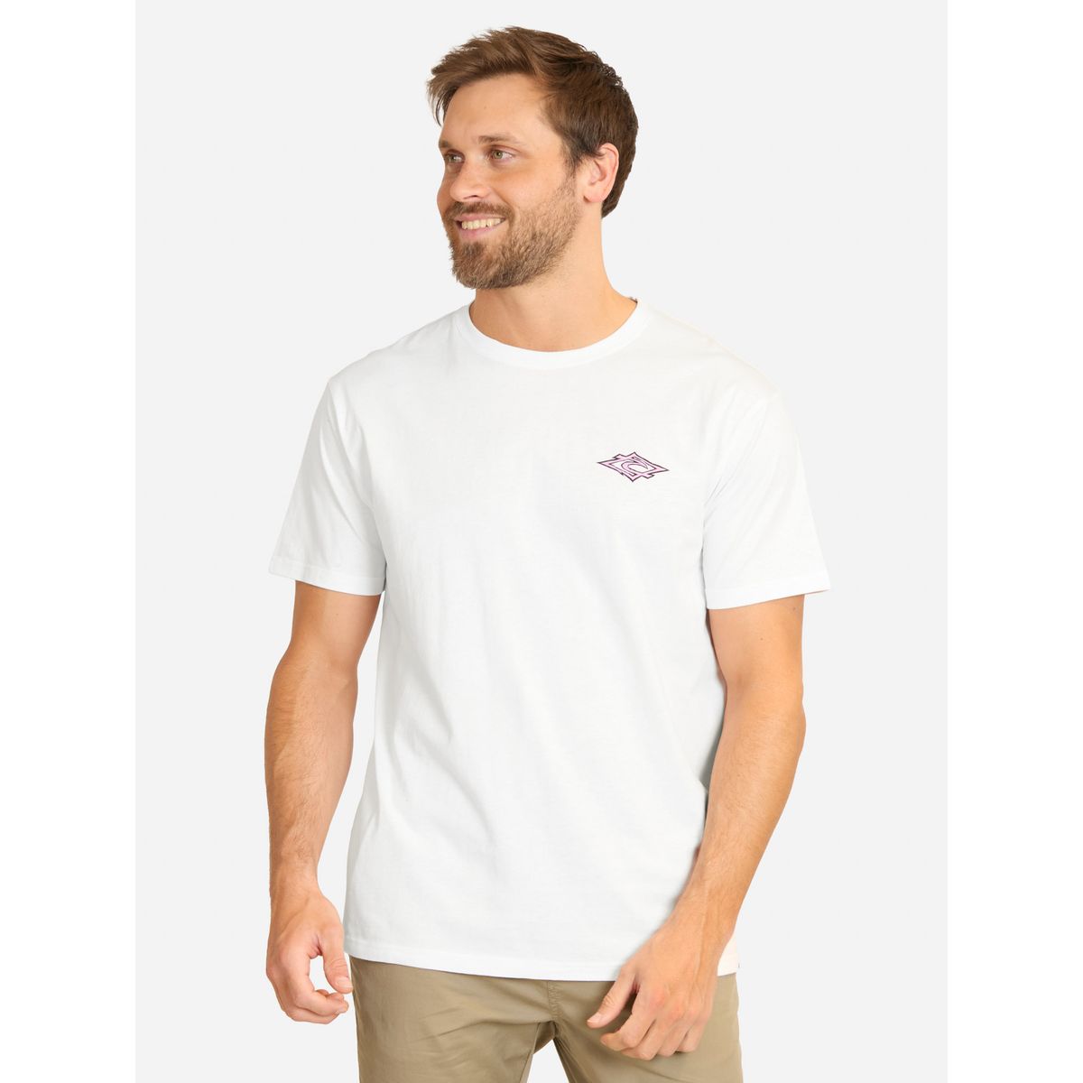 RIP CURL - Polera MC Search Hazey Days Blanco Hombre Rip Curl - Blanco